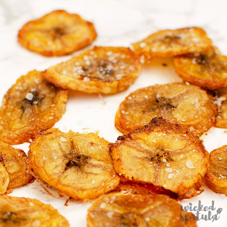 Wicked Spatula Easy Whole30 Baked Plantain Chips